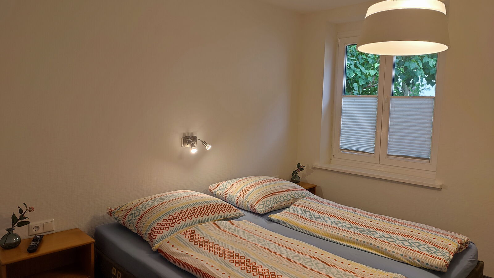 Unser Schlafzimmer in unserer Ferienwohnung Nr. 10 in Rerik